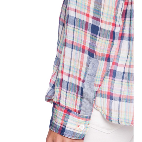 🌿C&C California Crinkle Tennis Plaid Button Up - Picture 3 of 8